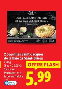 Lidl Deluxe coquilles saint-jacques de la baie de saint-brieuc offre
