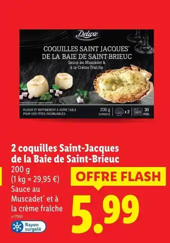 Lidl Deluxe coquilles saint-jacques de la baie de saint-brieuc offre