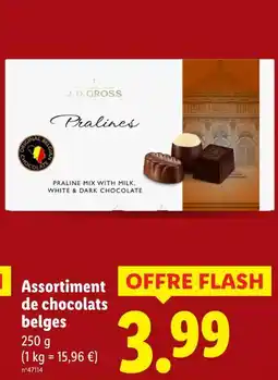 Lidl J.d.gross assortiment de chocolats belges offre