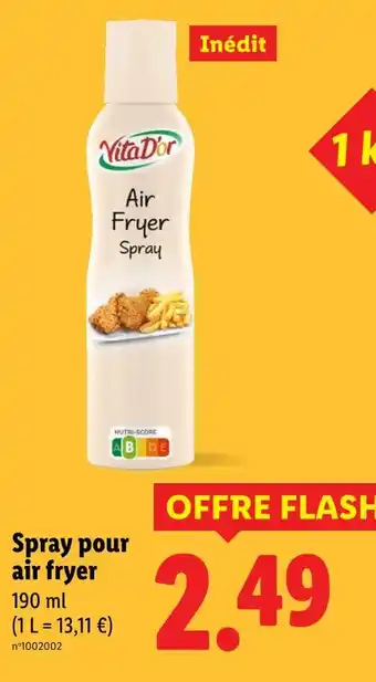 Lidl Vita d'or air fryer spray offre