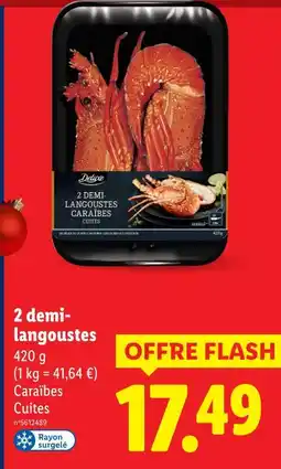 Lidl Deluxe 2 demi-langoustes caraïbes cuites offre