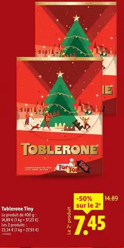 Lidl Toblerone tiny assortment de noël offre
