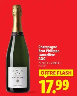 Lidl Philippe lamarlière champagne brut aoc offre