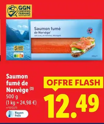 Lidl Saumon fumé de norvège offre