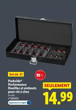Lidl Parkside performance douilles et embouts pour clé à choc offre
