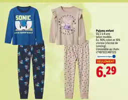 Lidl Pyjama enfant offre