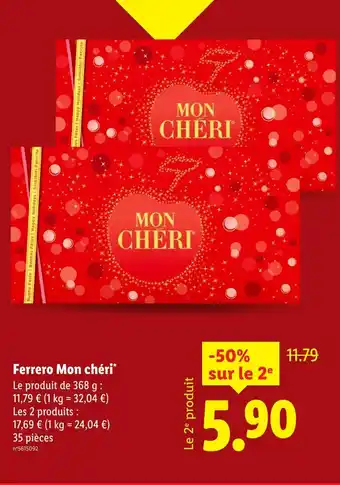 Lidl Ferrero mon chéri offre