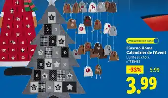 Lidl Livarno calendrier de l’avent offre
