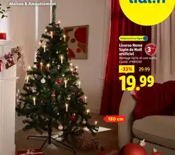 Lidl Livarno home sapin de noël artificiel offre