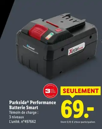 Lidl Parkside performance batterie smart offre