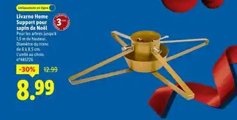 Lidl Livarno home support pour sapin de noël offre