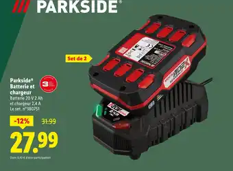 Lidl Parkside batterie et chargeur offre