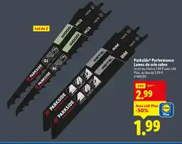 Lidl Parkside performance lames de scie sabre offre