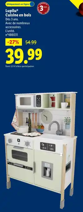 Lidl Lupilu cuisine en bois offre
