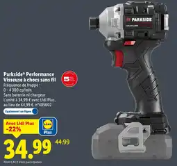 Lidl Parkside performance visseuse à chocs sans fil offre