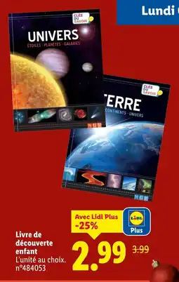 Lidl Ngv livre de découverte enfant offre