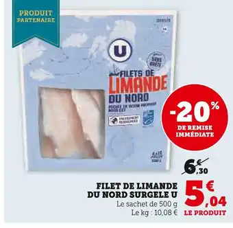 U Express U filet de limande du nord surgelé offre