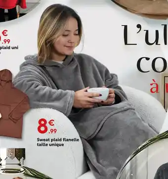 Maxi Bazar Sweat plaid flanelle offre