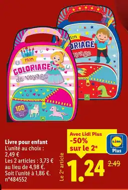 Lidl Livre pour enfant mon coloriage de voyage offre