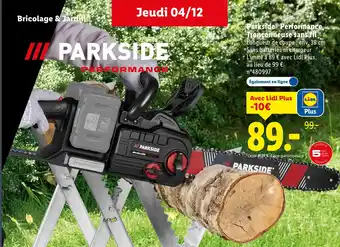 Lidl Parkside performance tronçonneuse sans fil offre