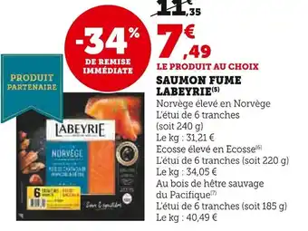 U Express Labeyrie saumon fumé offre