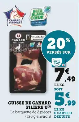U Express U cuisse de canard filière offre