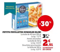 U Express Blini petits feuilletés surgelés offre