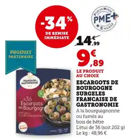 U Express Francaise de gastronomie escargots de bourgogne surgelés offre