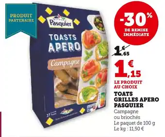 U Express Pasquier toasts apéro campagne offre