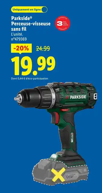 Lidl Parkside perceuse-visseuse sans fil offre