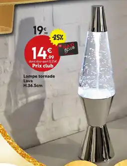 Maxi Bazar Lampe tornade lava h.36.5cm offre