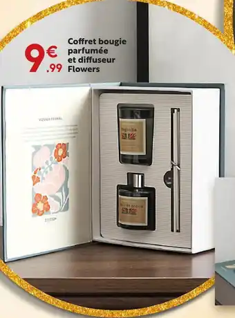 Maxi Bazar Coffret bougie parfumée et diffuseur flowers offre