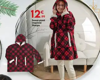 Maxi Bazar Sweat plaid imprimé offre