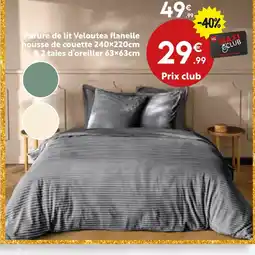 Maxi Bazar Parure de lit veloutea flanelle offre