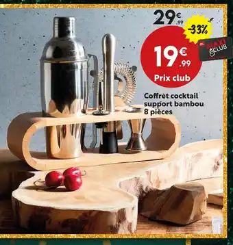 Maxi Bazar Coffret cocktail support bambou offre