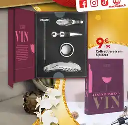 Maxi Bazar Coffret livre à vin 5 pièces offre