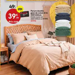 Maxi Bazar Parure double gaze de coton & lin offre