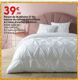 Maxi Bazar Parure de lit héloise 57 fils housse de couette offre