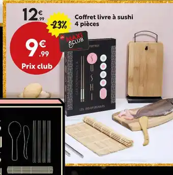 Maxi Bazar Coffret livre à sushi 4 pièces offre