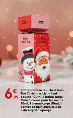 Maxi Bazar Coffret cadeau douche & bain the christmas list offre