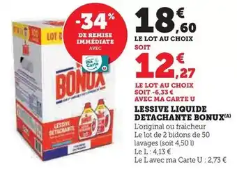 Hyper U Bonux - lessive liquide détachante offre