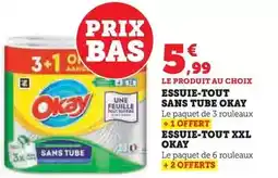 Hyper U Okay - essuie-tout sans tube/essuie-tout xxl offre