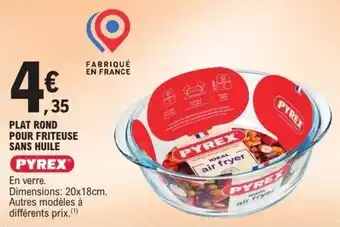 E.Leclerc Plat rond pour friteuse sans huile pyrex offre