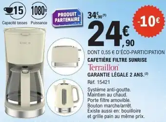 E.Leclerc Cafetière filtre sunrise terraillon offre