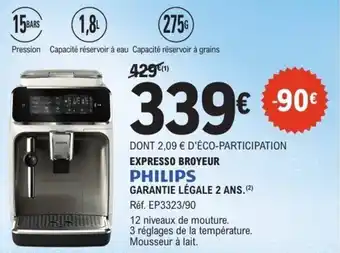 E.Leclerc Expresso broyeur philips offre