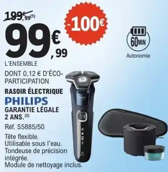 E.Leclerc Rasoir électrique philips offre