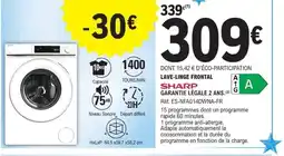 E.Leclerc Lave-linge frontal sharp offre