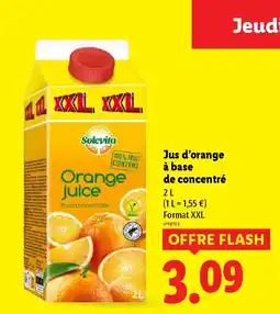 Lidl SOLEVITA Jus d'orange à base de concentré offre