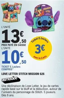 E.Leclerc Love letter stitch mission 626 offre