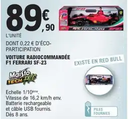 E.Leclerc Voiture radiocommandée f1 ferrari sf-23 offre